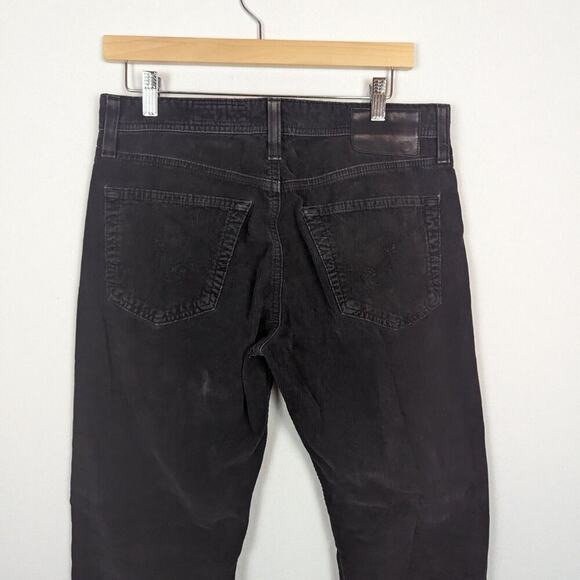 AG Adriano Goldschmied Black Corduroy The Graduate Tailored Leg Pants - Picture 5 of 9